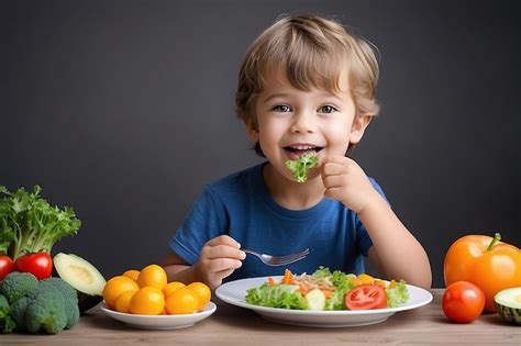 Foto de niños comiendo de forma saludable