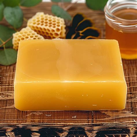 Diferentes texturas de polen y cera de abeja en bandejas