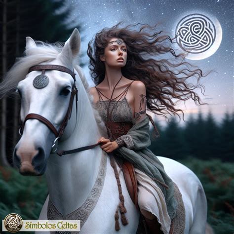 Representación artística de la Diosa Rhiannon