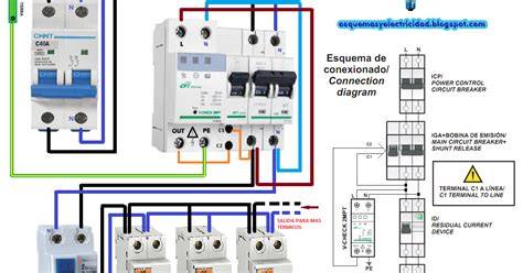 esquema de un circuito eléctrico con protección contra sobretensiones