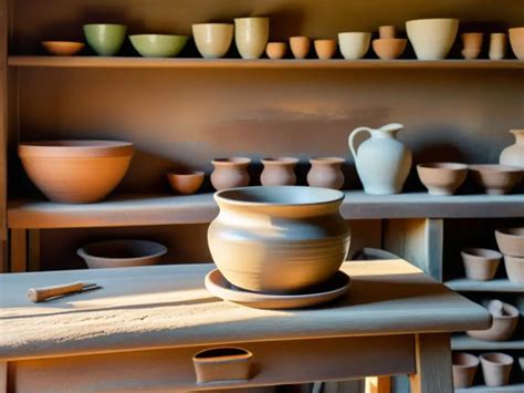 Fotografía de piezas de alfarería canaria, mostrando la diversidad de formas y texturas.