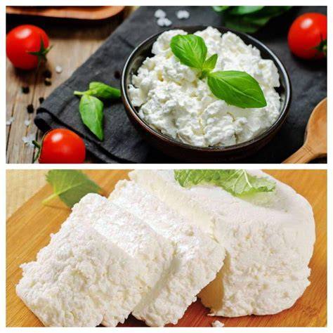 Quesos saludables: Feta y Ricotta en un tazón