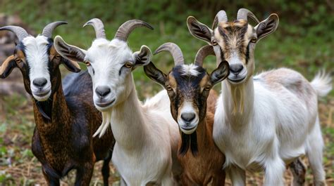 Pequeño rebaño de cabras en un entorno natural