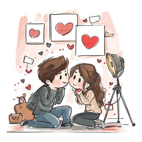 Ilustración de una pareja compartiendo un momento tierno durante el embarazo.