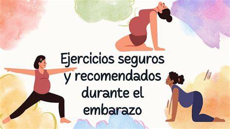 Infografía: Ejercicios seguros y recomendados durante el embarazo