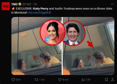 Esquema de la posible relación entre Katy Perry y Justin Trudeau