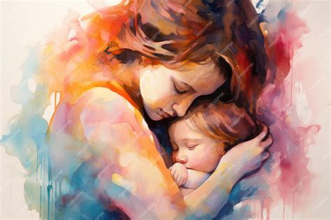 Representación de una madre acunando a su hijo en un contexto histórico