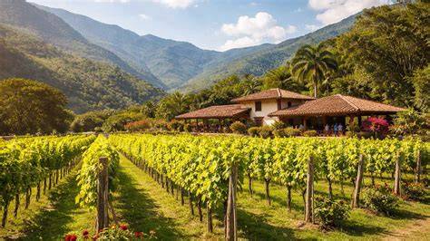 Viñedos en Valle Toranzo con paisaje verde y azul