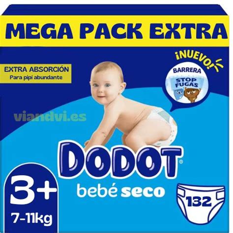 Foto de pañales Dodot Bebé-Seco Talla 3 mostrando la capa extra seca