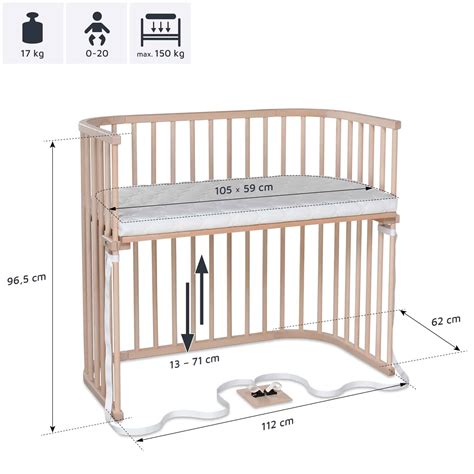 Foto detallada de la cuna Babybay Boxspring XXL, mostrando su tamaño y diseño.