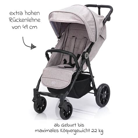 Infografía mostrando las características principales del Fillikid Fill Allrounder S831 (chasis ligero, asiento cómodo, arnés de 5 puntos, cesta de almacenamiento)
