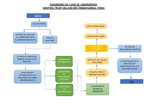 Diagrama del flujo de trabajo en un laboratorio de reproducción asistida, mostrando las diferentes áreas y sus interconexiones.