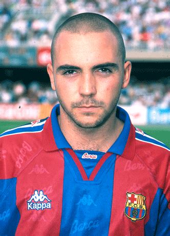 Foto de Iván de la Peña joven con la camiseta del FC Barcelona
