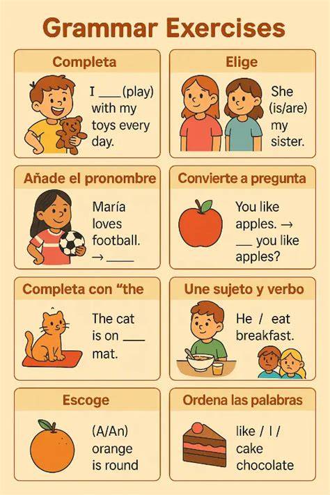 Foto de persona practicando ejercicios de gramática inglesa