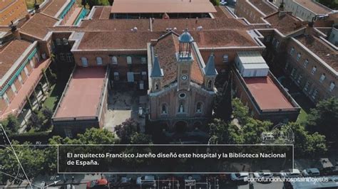 Ilustración de la época mostrando la fachada del Hospital del Niño Jesús en Madrid.