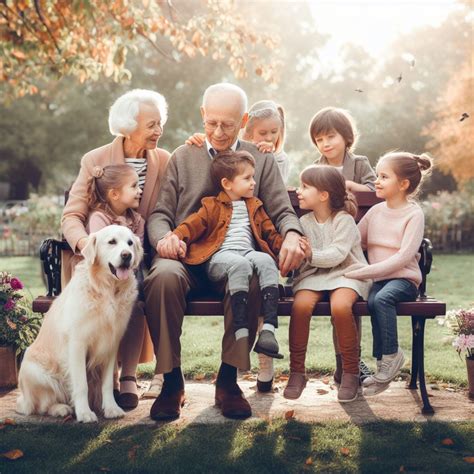 Foto de un abuelo materno interactuando con sus nietos en un ambiente familiar.
