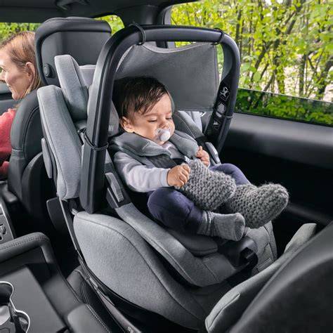 Foto de una silla de coche con bebé a contramarcha