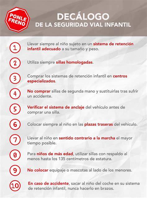 Decálogo de seguridad infantil en el coche de la DGT