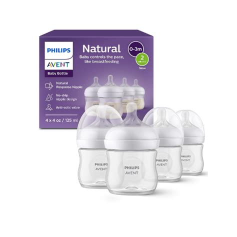 Infografía comparativa de diferentes modelos de biberones Philips Avent y sus beneficios