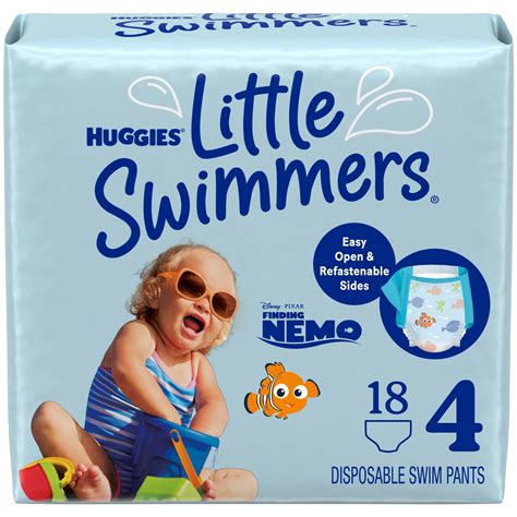 Infografía: Estructura interna de un pañal de agua Little Swimmers con sus capas