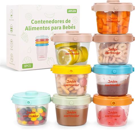 Variedad de recipientes adecuados para congelar papillas