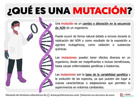 Infografía comparativa: Mutación germinal (presente en todas las células) vs. Mutación en mosaico (presente solo en un subgrupo de células).