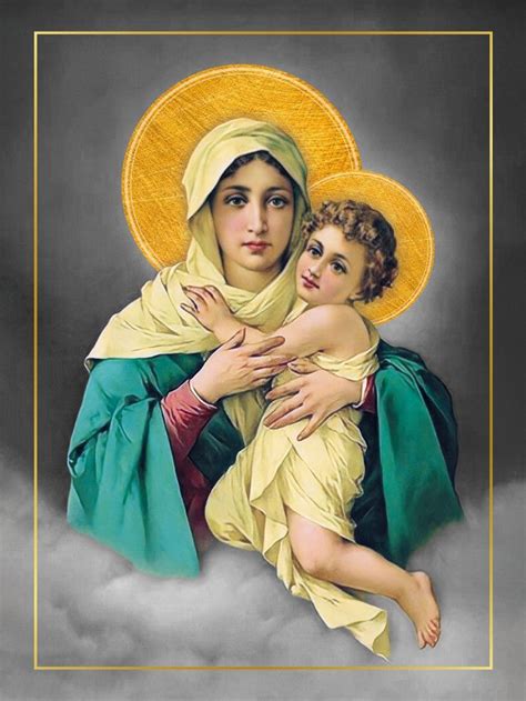 Ilustración de la Virgen de Schoenstatt con niños, o una imagen de