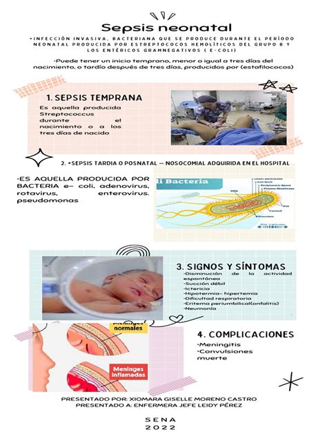 Esquema de las principales complicaciones a largo plazo de la sepsis neonatal