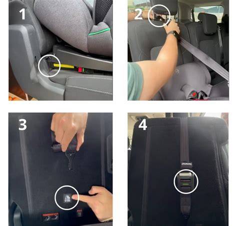 Esquema de los puntos de anclaje ISOFIX y Top Tether en un vehículo