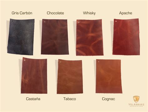 Muestra de diferentes tipos de cuero para forro de calzado