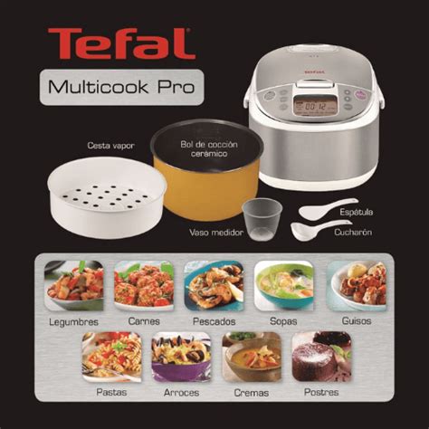 Detalle del Tefal Multicook Pro mostrando su panel de control y accesorios