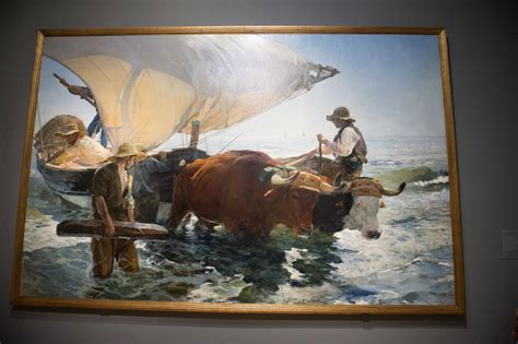 Ilustración de un interior moderno decorado con un cuadro de Sorolla de gran formato.