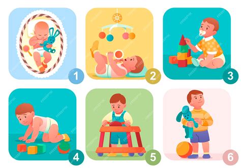 Collage de fotos de bebés en diferentes etapas de desarrollo (recién nacido, gateando, de pie) usando pañales Dodot.
