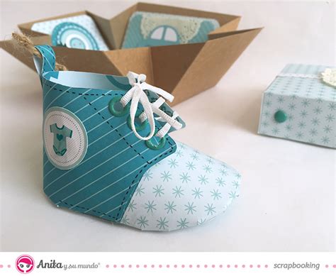 Paso a paso para crear un patuco de papel de scrapbooking