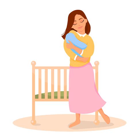 Ilustración de una madre arrullando a su bebé en un entorno tradicional andino