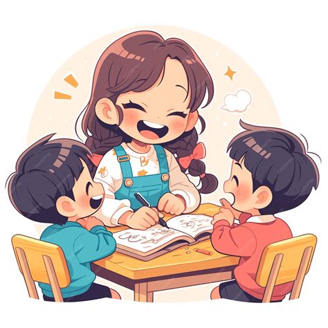 Ilustración de jóvenes madres asistiendo a clases con sus bebés