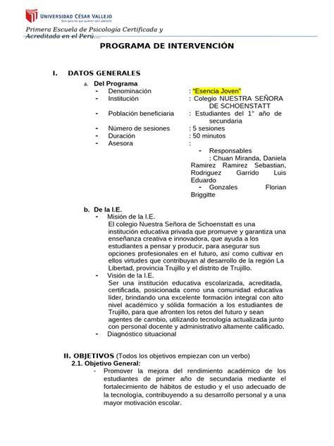 esquema del programa de clases de preparto