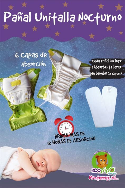 Infografía comparativa: Pañal diurno (ligero/transpirable) vs. Pañal nocturno (alta absorción/barreras reforzadas).