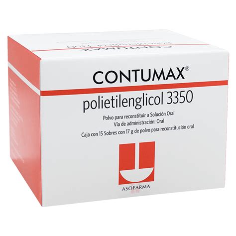 Imagen de un sobre de laxante pediátrico de polietilenglicol