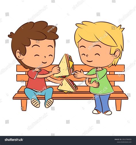 Ilustración de niños compartiendo fichas para explicar el concepto de división.