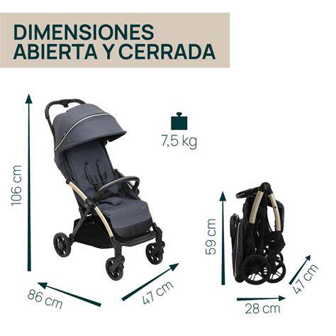 Esquema comparativo entre silla de paseo ligera y cochecito completo