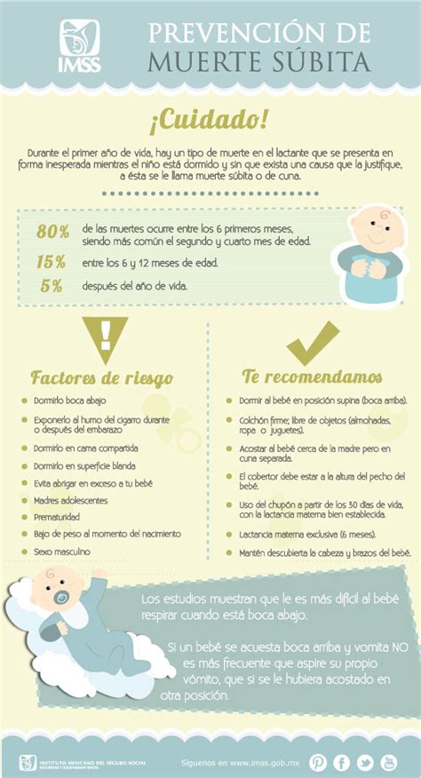 Infografía sobre la prevención de la muerte súbita del lactante