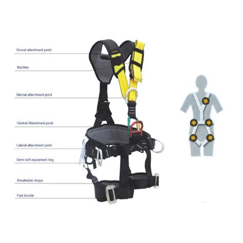 Ilustración detallada de un arnés de cinco puntos y un sistema de frenos de pie en una silla de paseo.