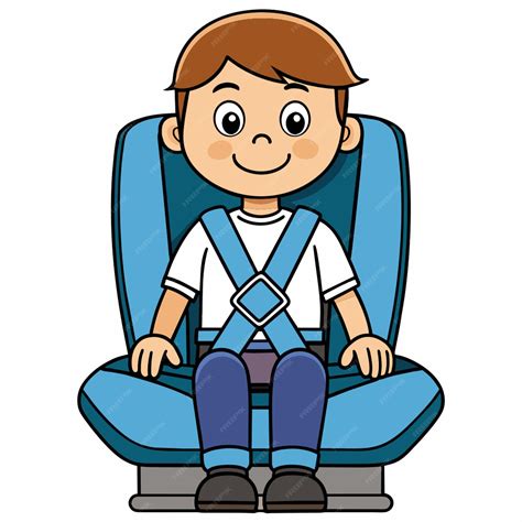 Ilustración mostrando el uso correcto de un asiento de seguridad para niños en un automóvil.