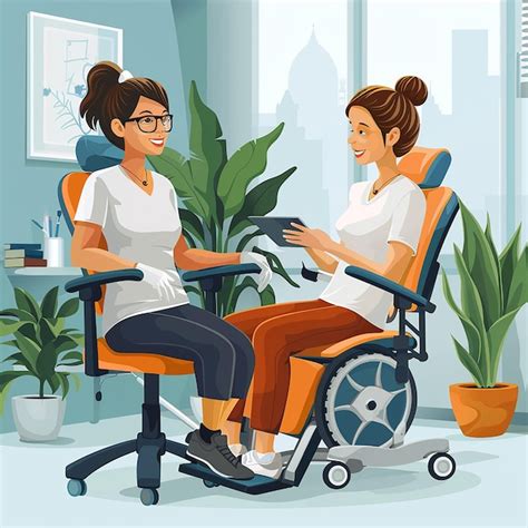 Una mujer en silla de ruedas saliendo de una clínica con un bebé en brazos.