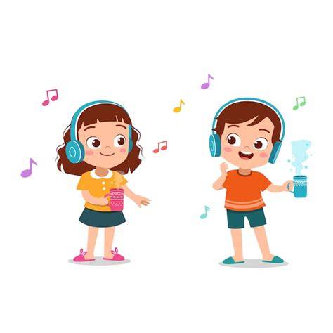 niños escuchando música en inglés
