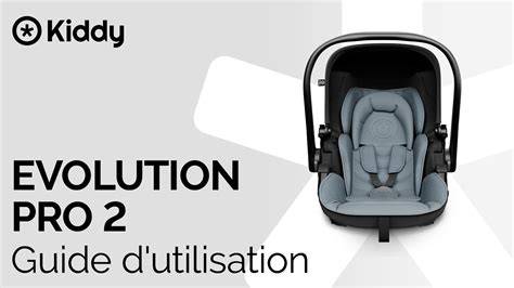 Esquema técnico de la silla Kiddy Evolution Pro 2 mostrando la reclinación ergonómica y los puntos de anclaje ISOFIX