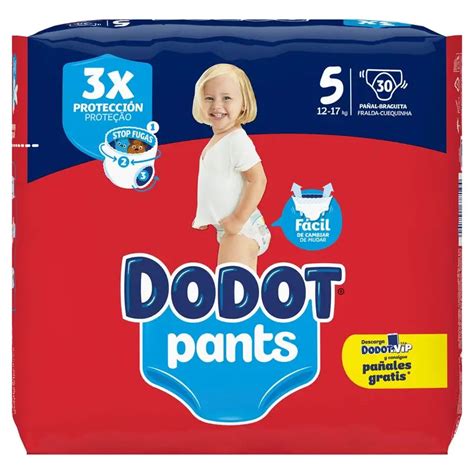 Infografía comparativa de las características de Dodot Pants con pañales convencionales.
