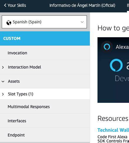 configuración de Skill de Alexa con AudioPlayer habilitado