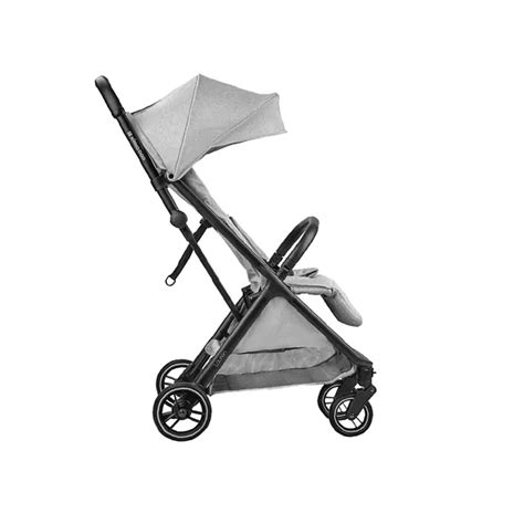 Diseño elegante de la silla de paseo Lauren en color Gris Oscuro con enfoque en su estructura compacta